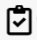 Done tasks icon, Clip board with checkmark