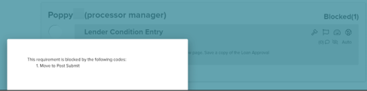 Dialog box identifying tasks