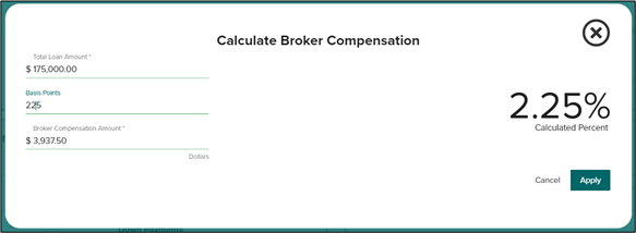 Broker Compensation calculated