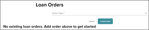 Loan Orders, Order top select