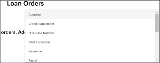  loan order types
