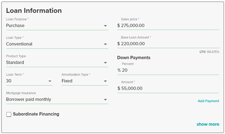 Loan Information Section