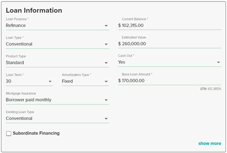 Loan Information Section