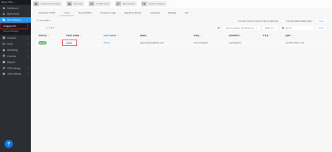 Surefire, user to edit, name selected 