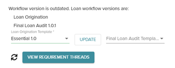 Workflow with View Requirement Threads button