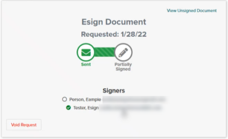 eSign Document, signers