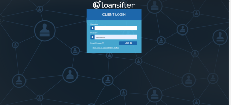 Loansifter log in screen